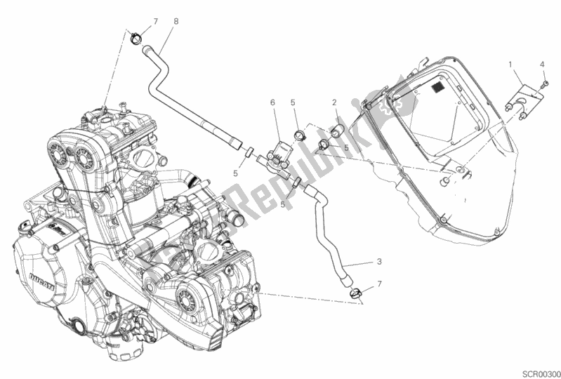 Wszystkie części do System Powietrza Wtórnego Ducati Multistrada 950 S SW 2020